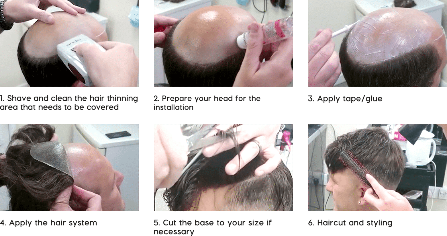 PU FRONTAL Men’s Frontal Hair Piece for Receded Hairline